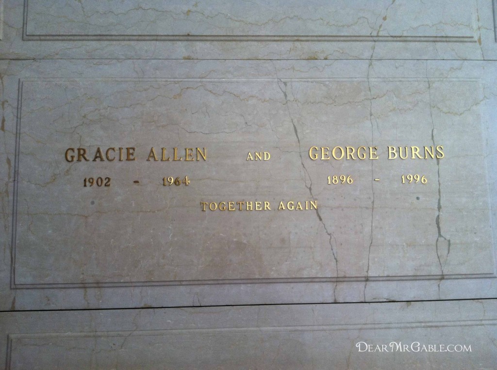 Forest Lawn Glendale Gracie Allen and George Burns