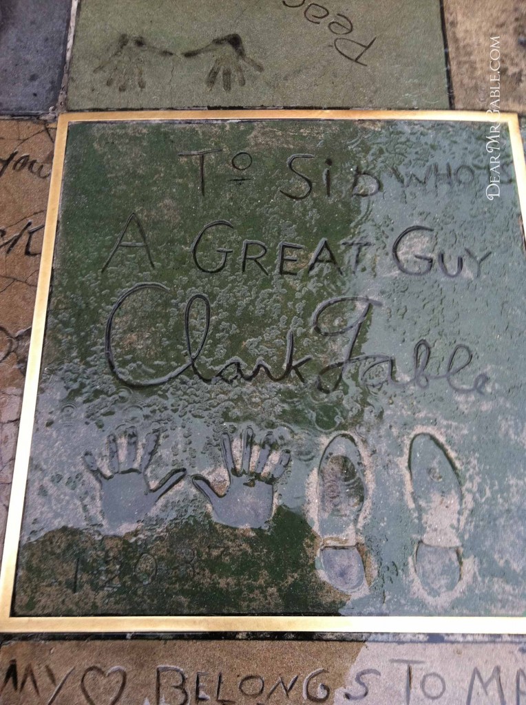 Clark Gable Grauman's Chinese Theater