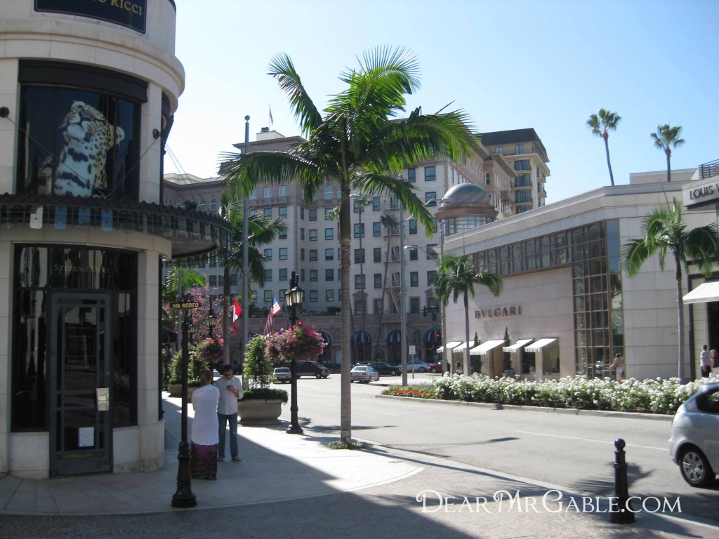 Beverly Wilshire at the end of Rodeo Dr.