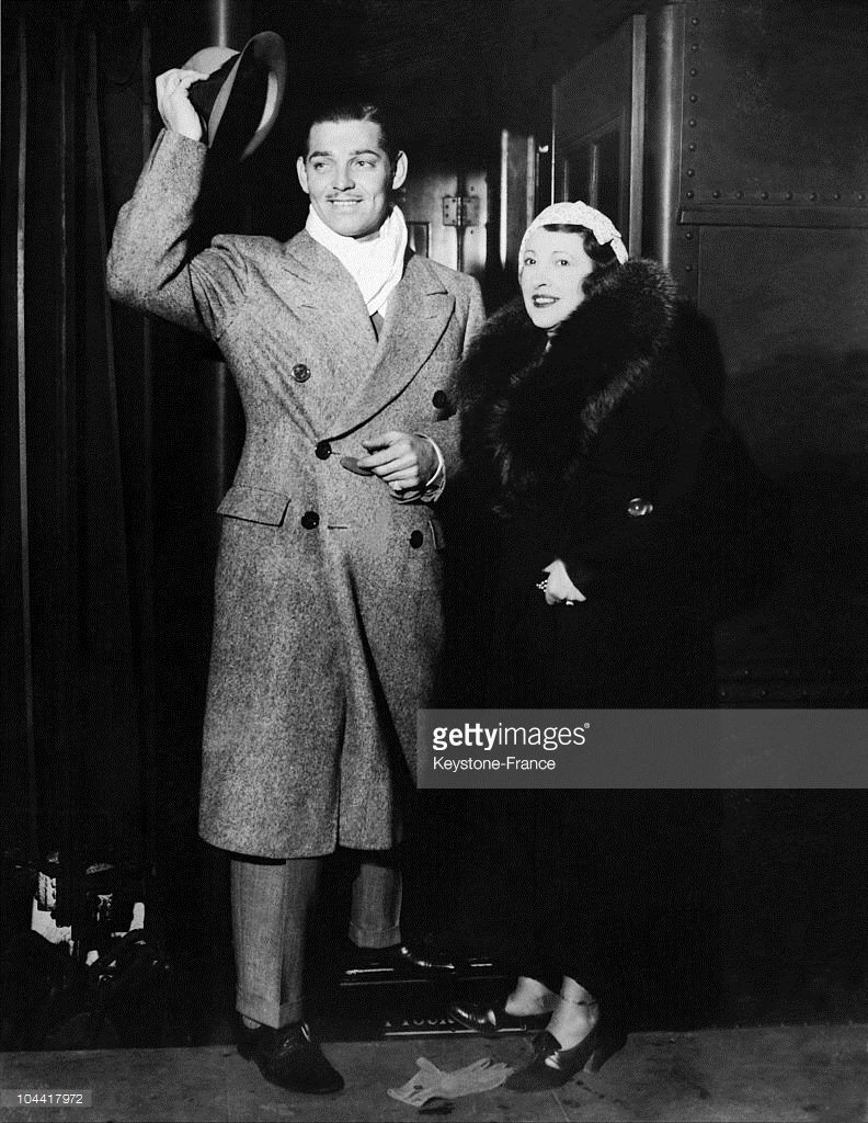 Clark and second wife Ria arriving in New York  in 1934