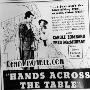 carole lombard fred macmurray hands across the table