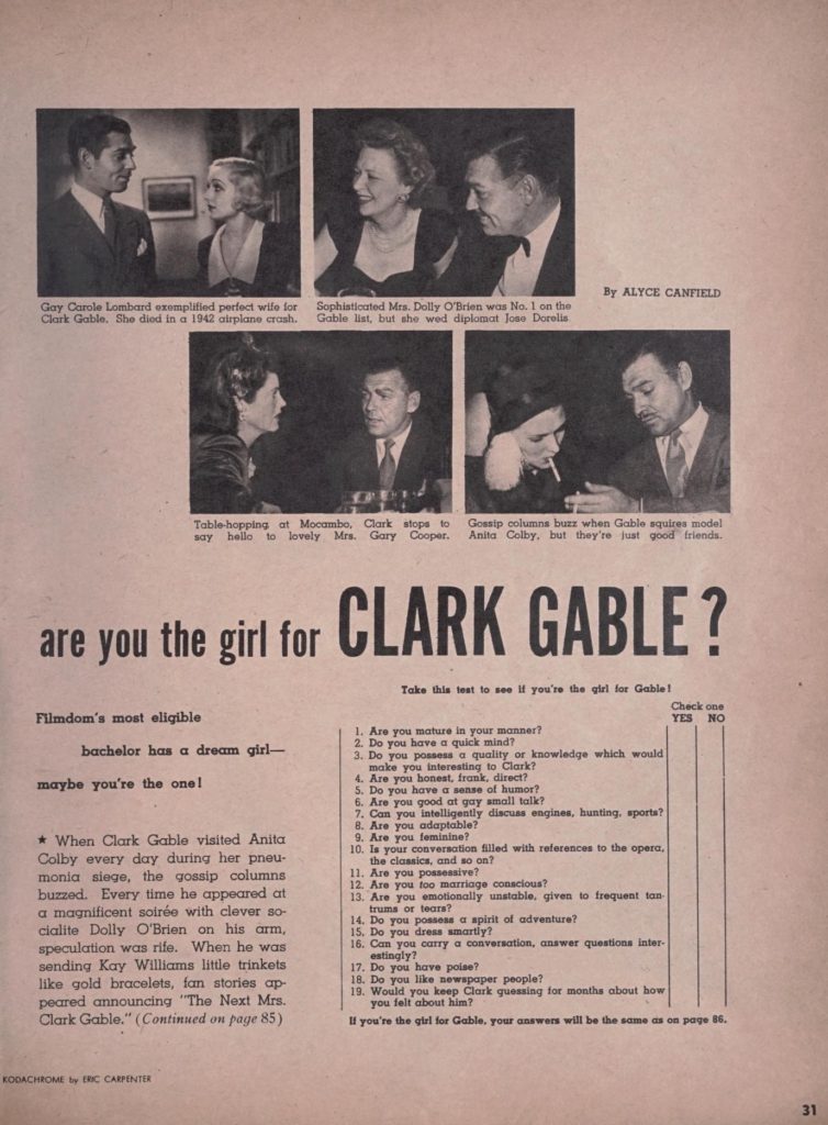 clark gable 1946
