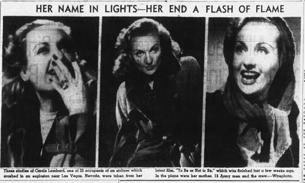 carole lombard death