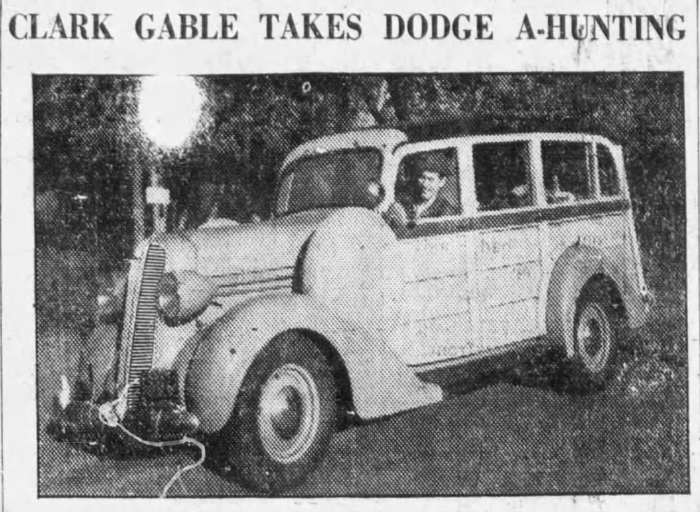 clark gable station wagon hunting